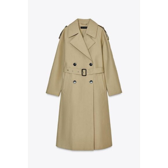 ZARA TRENCH COAT WITH BELT - Picture 1 of 8